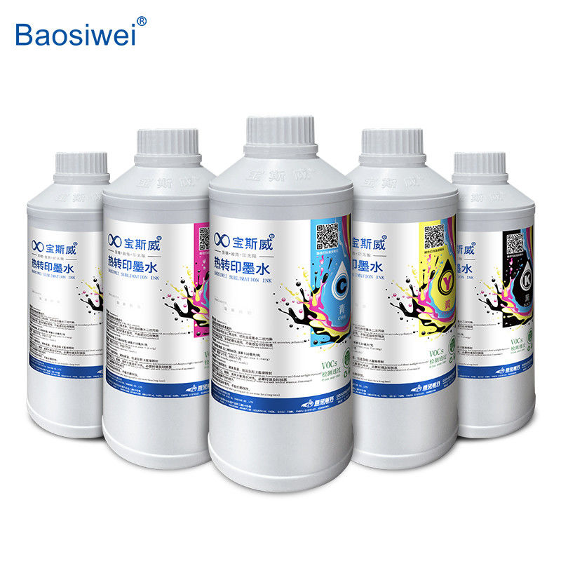 Baosiwei CMYK Wärmeübertragung Tinte C, M, Y, K 1000 ml für glattes Drucken