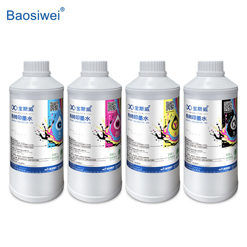 Baosiwei CMYK Wärmeübertragung Tinte C, M, Y, K 1000 ml für glattes Drucken