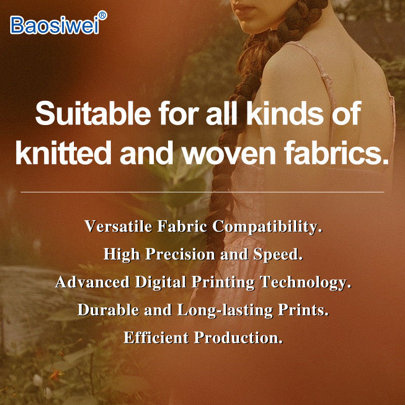 Baosiwei Textilstoff-Digitaldruckmaschine, geeignet für Baumwolle, Polyester, Seide, Nylon und verschiedene andere Stoffe